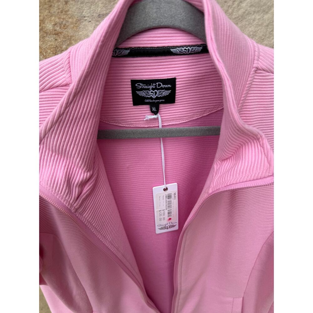 Straight Down Pink Full Zip Performance Jacket Medium